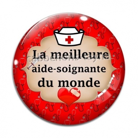 Cabochon Verre - la meilleure aide soignante du monde
