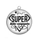 Pendentif Cabochon Argent - super aide soignante