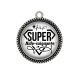 Pendentif Cabochon Argent - super aide soignante