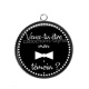 Pendentif Cabochon Argent - veux tu être mon témoin