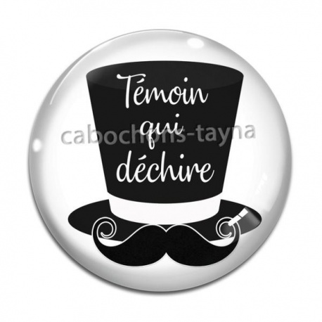 Cabochon Verre - témoin qui déchire
