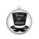 Pendentif Cabochon Argent - témoin qui déchire