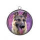 Pendentif Cabochon Argent - chien