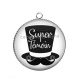 Pendentif Cabochon Argent - super témoin
