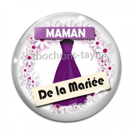 Cabochon Verre - maman de la mariée