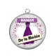 Pendentif Cabochon Argent - maman de la mariée