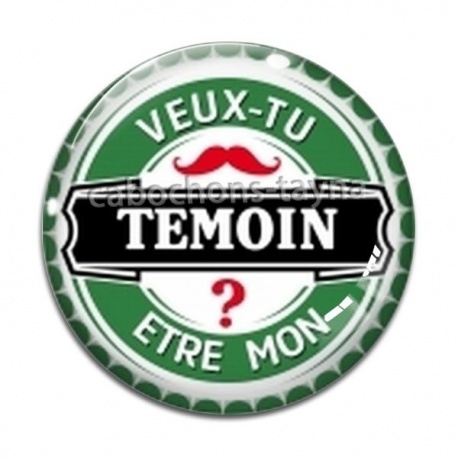 Cabochon Verre - veux tu être mon témoin