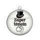 Pendentif Cabochon Argent - super témoin