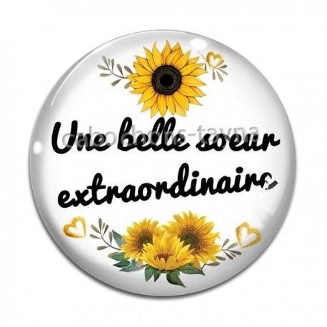 Cabochon Verre - une belle soeur extraordinaire