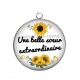 Pendentif Cabochon Argent - une belle soeur extraordinaire