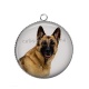 Pendentif Cabochon Argent - chien