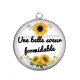 Pendentif Cabochon Argent - une belle s?ur formidable