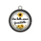 Pendentif Cabochon Argent - une belle s?ur formidable