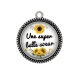 Pendentif Cabochon Argent - une super belle soeur