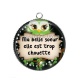 Pendentif Cabochon Argent - ma belle soeur elle est trop chouette