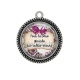 Pendentif Cabochon Argent - pour la plus géniale des belles soeurs
