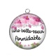 Pendentif Cabochon Argent - une belle soeur formidable