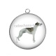 Pendentif Cabochon Argent - chien