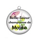 Pendentif Cabochon Argent - belle soeur championne de mojito