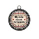 Pendentif Cabochon Argent - ma tatie elle est formidable