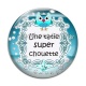 Cabochon Verre - une tatie super chouette