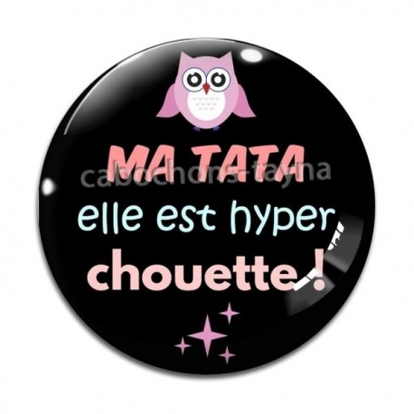 Cabochon Verre - ma tata elle et hyper chouette