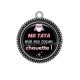 Pendentif Cabochon Argent - ma tata elle et hyper chouette