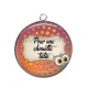 Pendentif Cabochon Argent - pour une chouette tatie