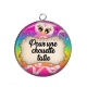 Pendentif Cabochon Argent - pour une chouette tatie