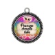 Pendentif Cabochon Argent - pour une chouette tatie