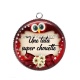 Pendentif Cabochon Argent - une tata super chouette