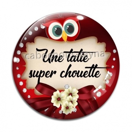 Cabochon Verre - une tatie super chouette