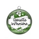Pendentif Cabochon Argent - chouette infirmière