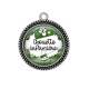 Pendentif Cabochon Argent - chouette infirmière