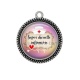 Pendentif Cabochon Argent - super chouette infirmière