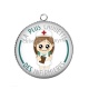 Pendentif Cabochon Argent - la plus chouette des infirmières