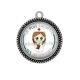Pendentif Cabochon Argent - la plus chouette des infirmières
