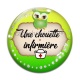 Cabochon Verre - une chouette infirmière