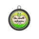 Pendentif Cabochon Argent - une chouette infirmière