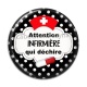 Cabochon Résine - attention infirmière qui déchire