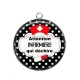 Pendentif Cabochon Argent - attention infirmière qui déchire