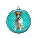Pendentif Cabochon Argent - chien