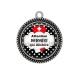 Pendentif Cabochon Argent - attention infirmière qui déchire