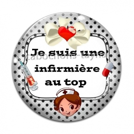 Cabochon Verre - je suis une infirmière au top