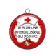 Pendentif Cabochon Argent - je suis une infirmière libérale qui déchire
