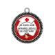 Pendentif Cabochon Argent - je suis une infirmière libérale qui déchire