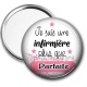 Miroir de poche - je suis une infirmière plus que parfaite