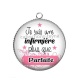 Pendentif Cabochon Argent - je suis une infirmière plus que parfaite