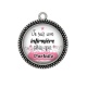Pendentif Cabochon Argent - je suis une infirmière plus que parfaite