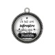 Pendentif Cabochon Argent - je suis une infirmière plus que parfaite